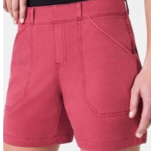 SPANX Stretch Twill Shorts 6” Wild Rose Tummy Control Brand New NWT Buttery Soft